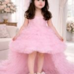 Girls Pink High-Low Birthday Dress