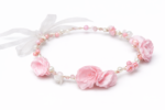 Girls Pink Floral Pearl Hairband | Elegant Flower Headband for Baby Girls & Kids | Party Wear Hair Accessory for Birthday
