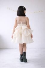 Girls White Organza Party Dress | Elegant Ruffle Layered Princess Dress | Birthday, Party & Special Occasion Wear - Image 2